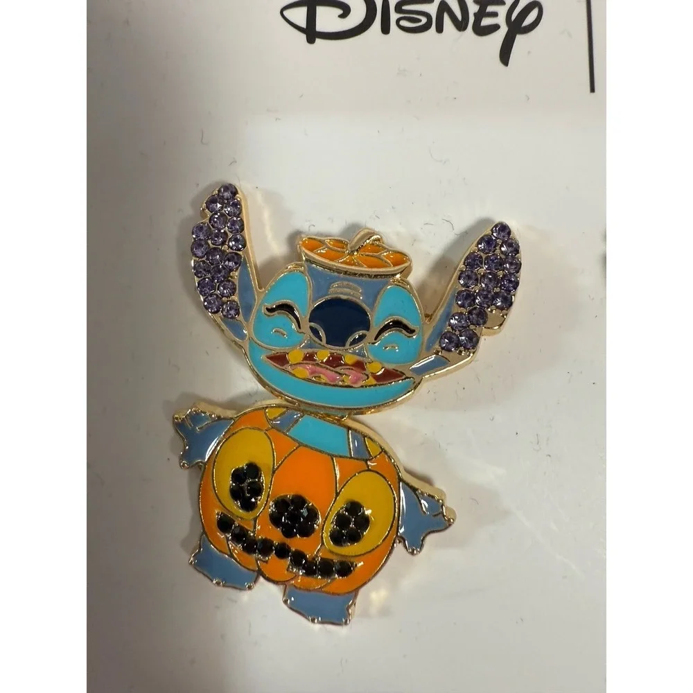 Disney Baublebar Stitch Halloween Pumpkin Earrings New in Box